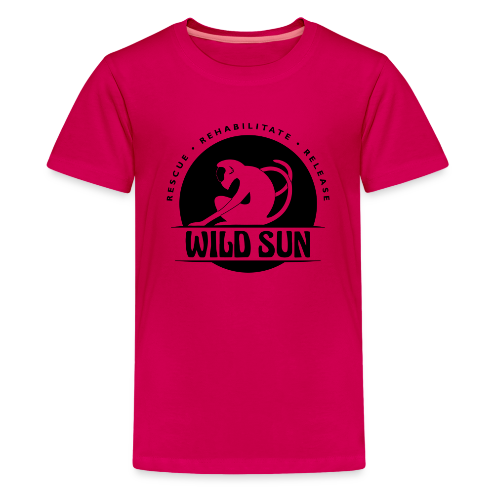 Wild Sun Kids' Premium T-Shirt Black Logo - dark pink