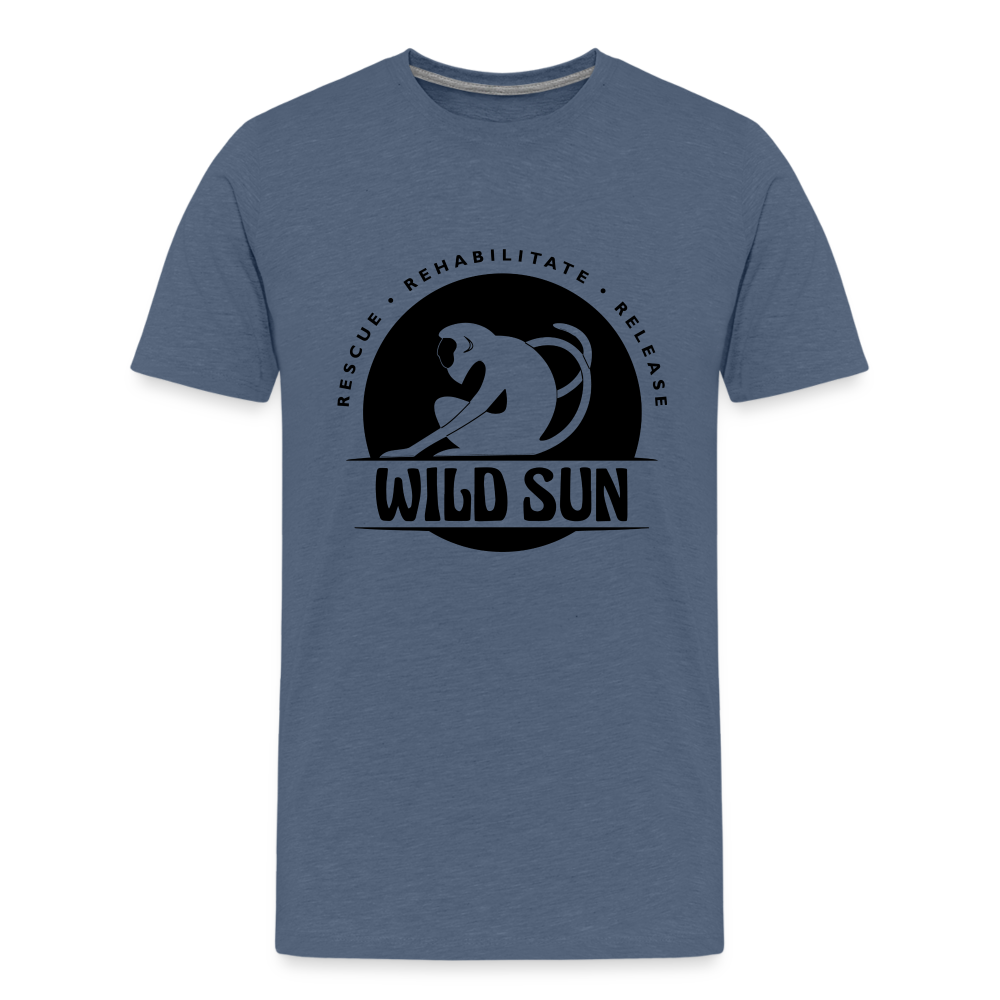 Wild Sun Kids' Premium T-Shirt Black Logo - heather blue
