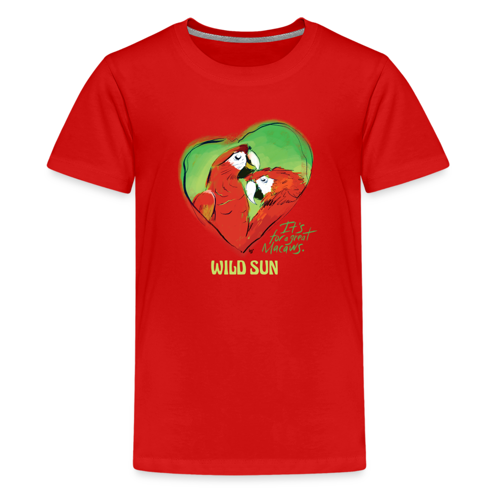 Great Macaws Kids' Premium T-Shirt - red