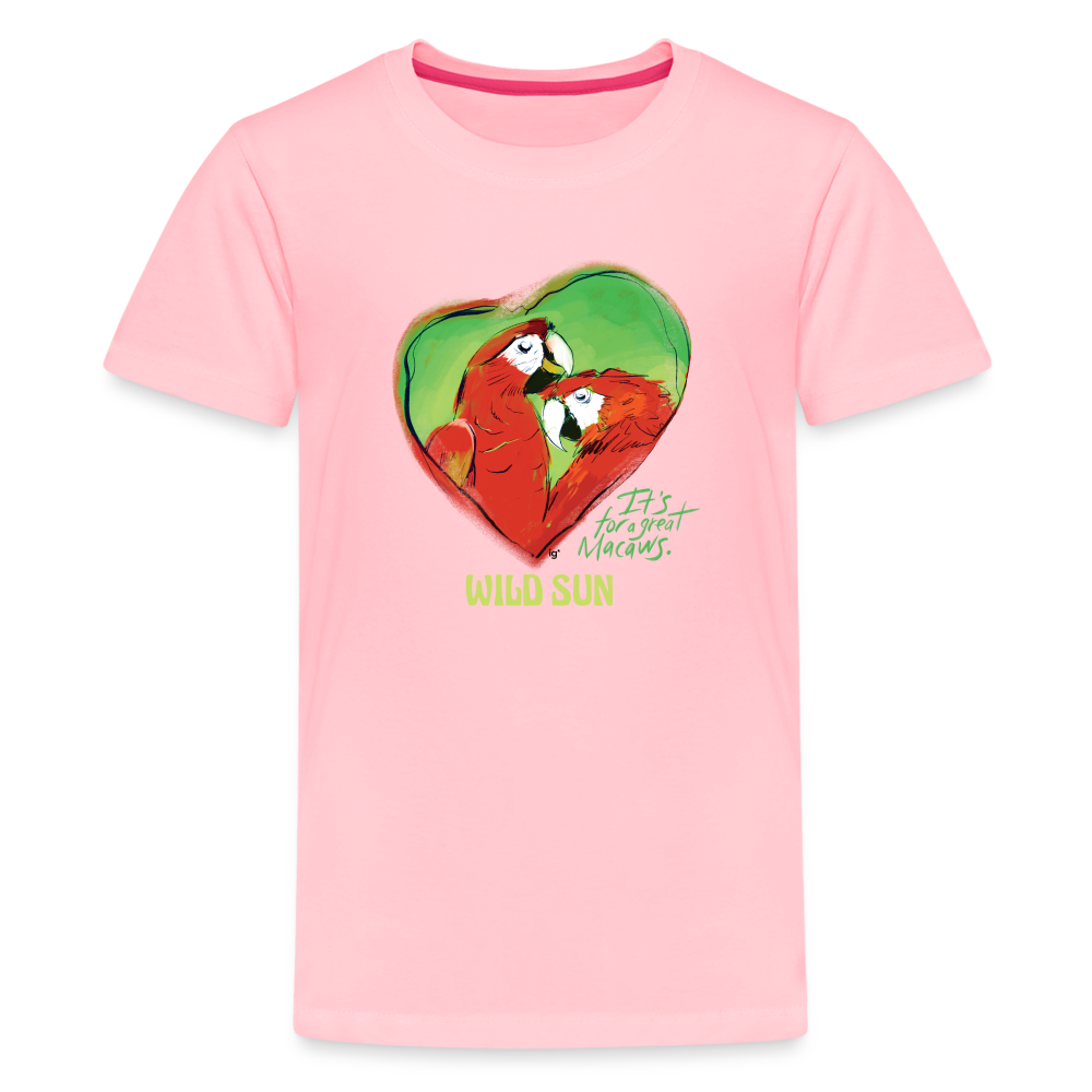 Great Macaws Kids' Premium T-Shirt - pink