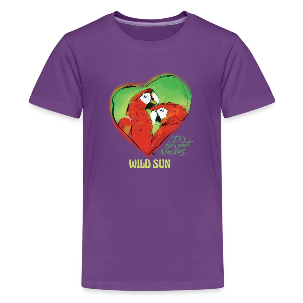 Great Macaws Kids' Premium T-Shirt - purple