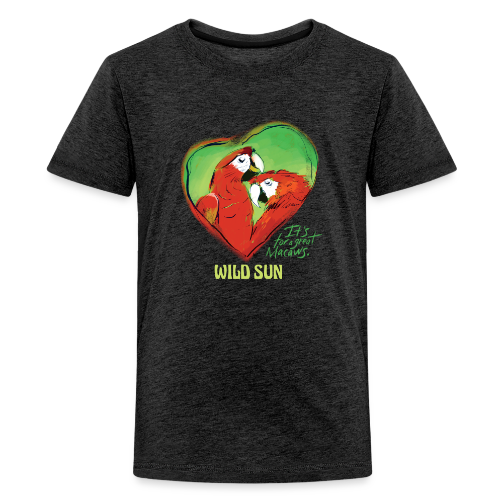 Great Macaws Kids' Premium T-Shirt - charcoal grey