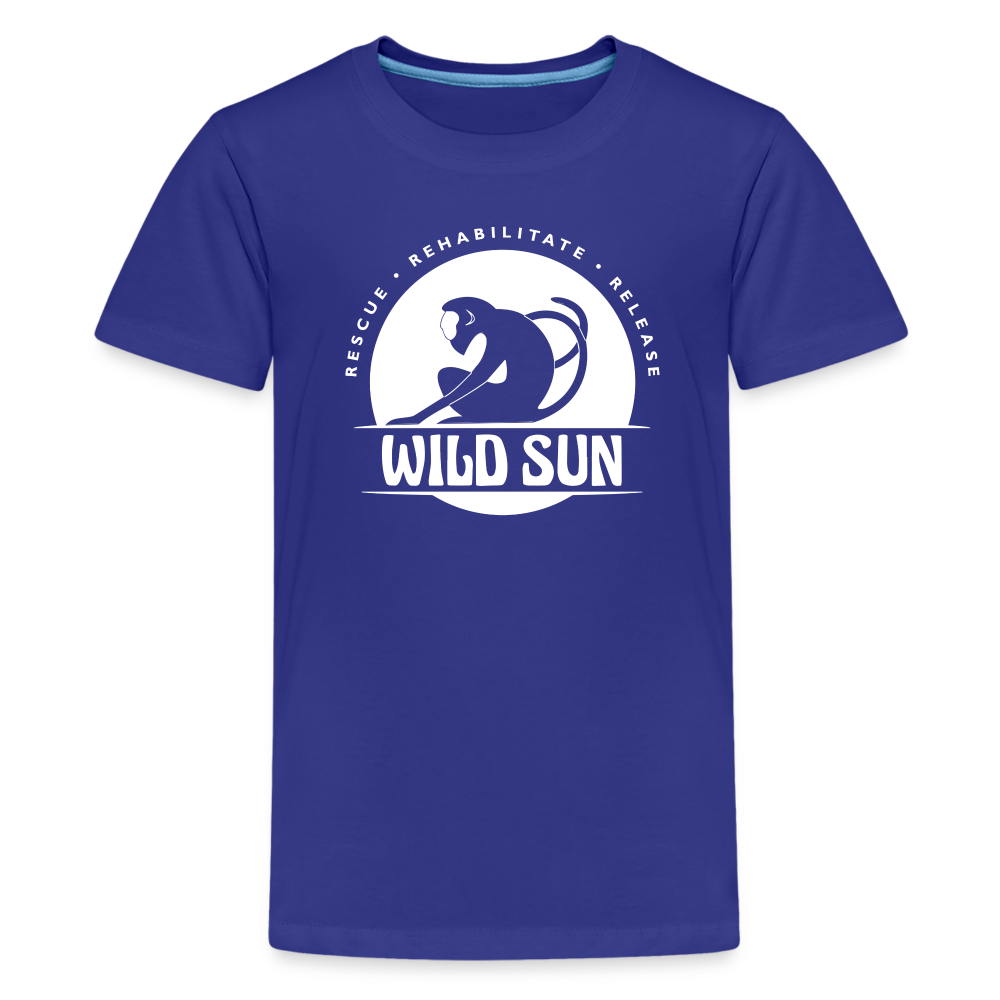 Wild Sun Kids' Premium T-Shirt White Logo - royal blue