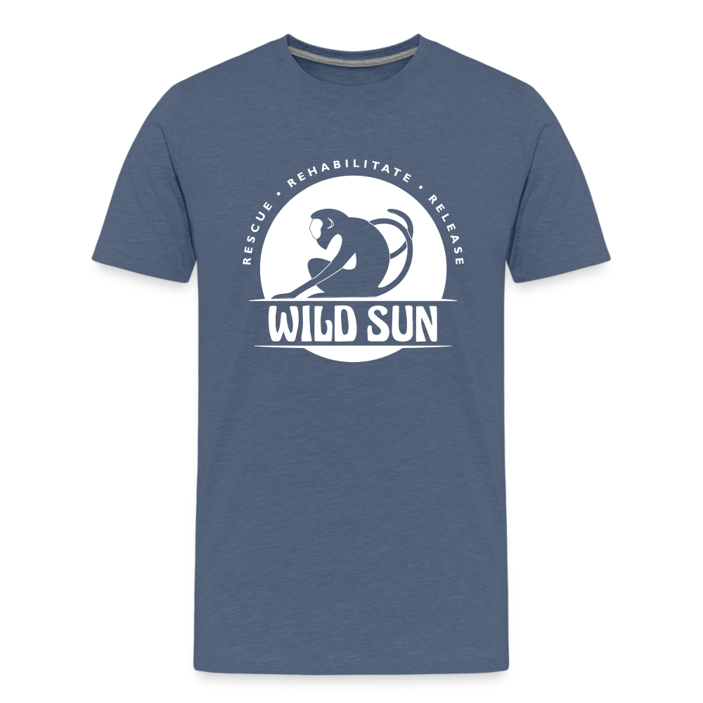 Wild Sun Kids' Premium T-Shirt White Logo - heather blue
