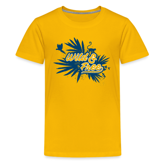 Wild & Free Kids' Premium T-Shirt Yellow - sun yellow