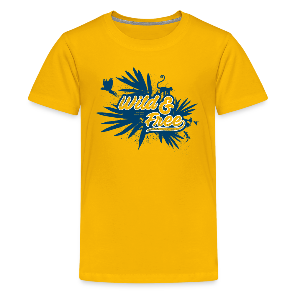 Wild & Free Kids' Premium T-Shirt Yellow - sun yellow