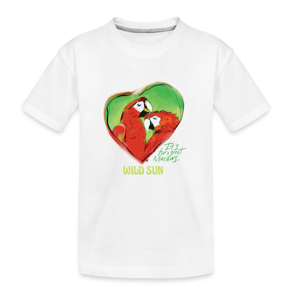 Great Macaws Toddler Premium Organic T-Shirt - white