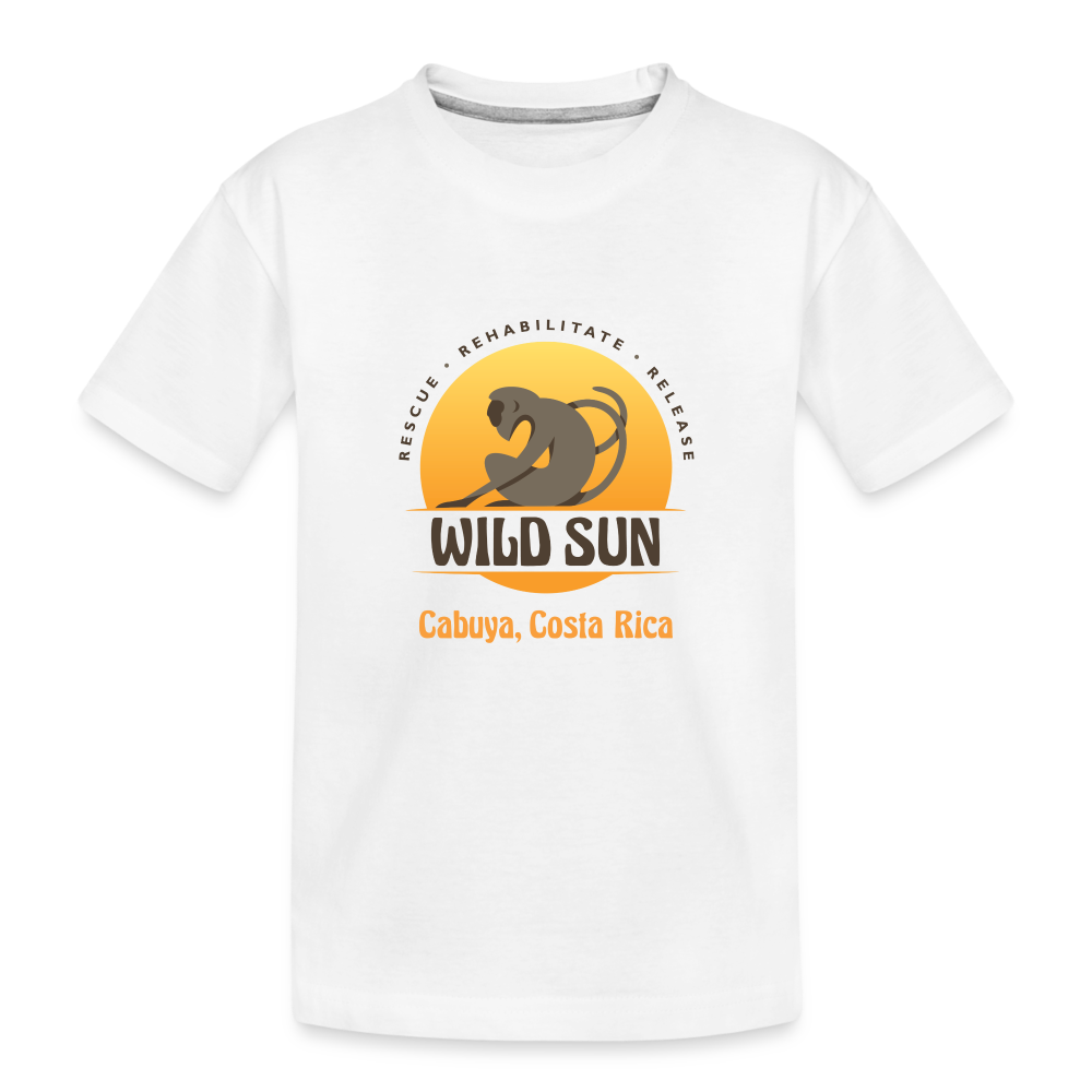 Wild Sun Toddler Premium Organic T-Shirt Color Logo - white