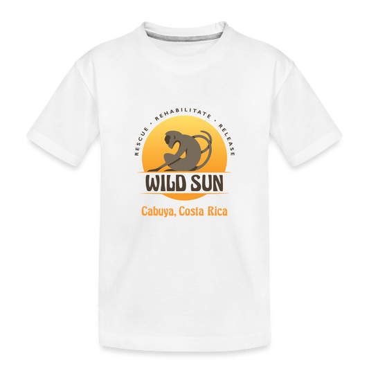 Wild Sun Toddler Premium Organic T-Shirt Color Logo - white