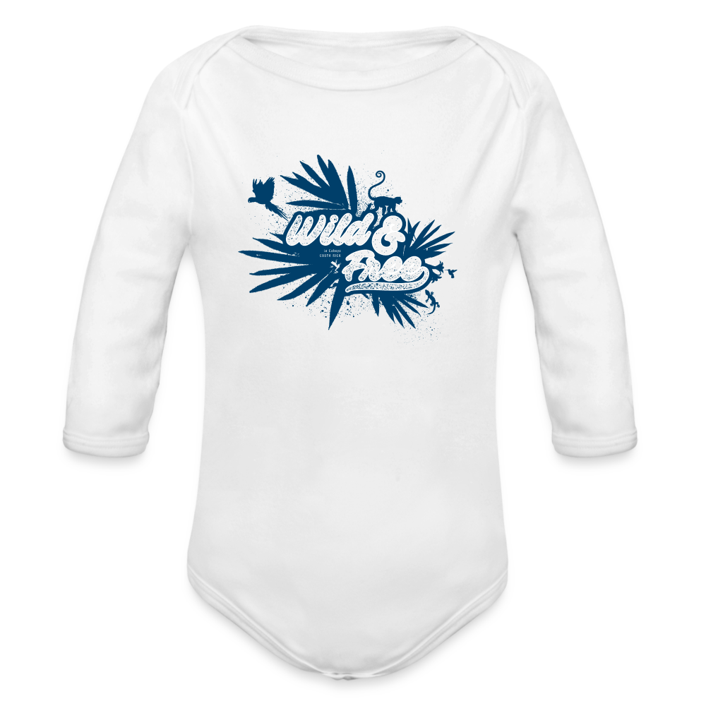 Wild & Free Organic Long Sleeve Baby Bodysuit - white