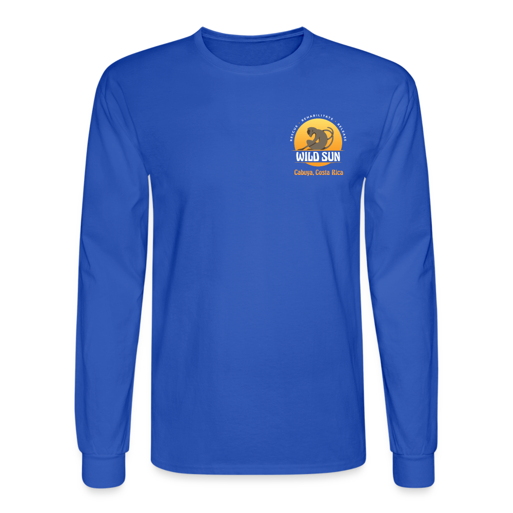 Wild Sun Men's Long Sleeve T-Shirt Color Logo - royal blue