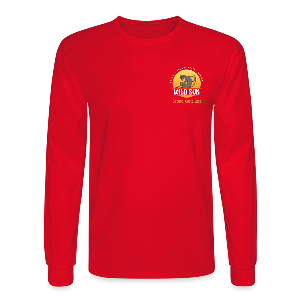Wild Sun Men's Long Sleeve T-Shirt Color Logo - red