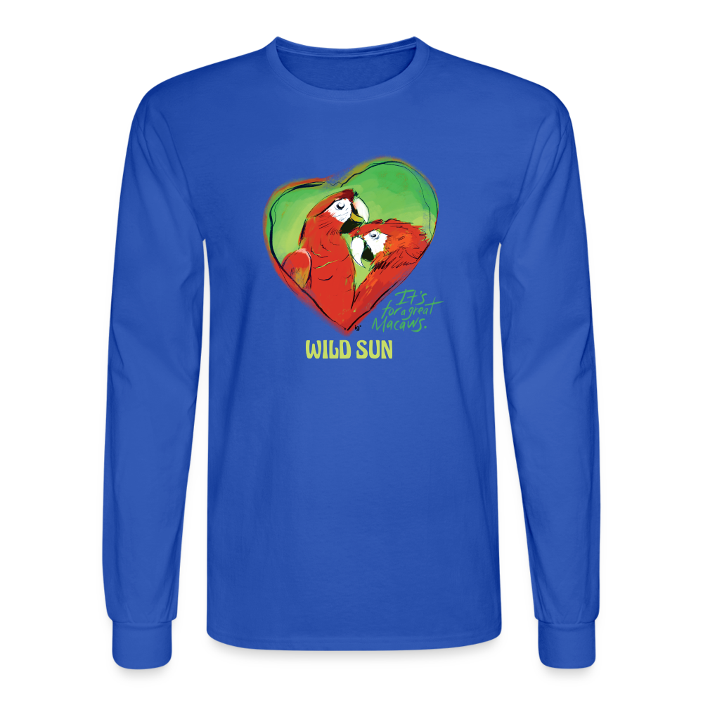 Great Macaws Men's Long Sleeve T-Shirt - royal blue