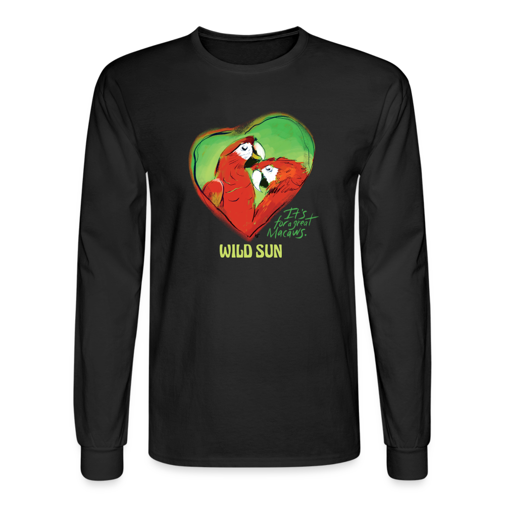 Great Macaws Men's Long Sleeve T-Shirt - black
