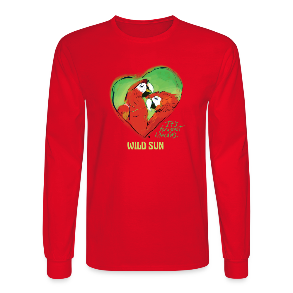 Great Macaws Men's Long Sleeve T-Shirt - red