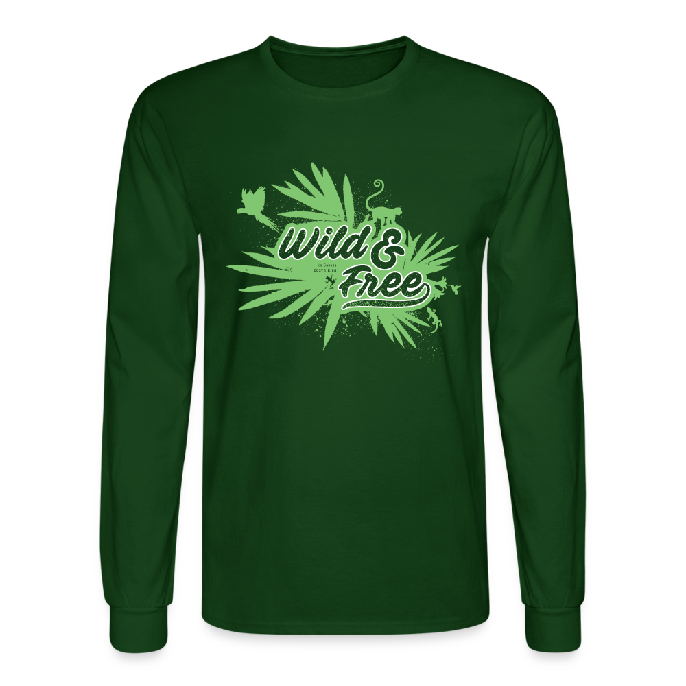 Wild & Free Men's Long Sleeve T-Shirt Green - forest green