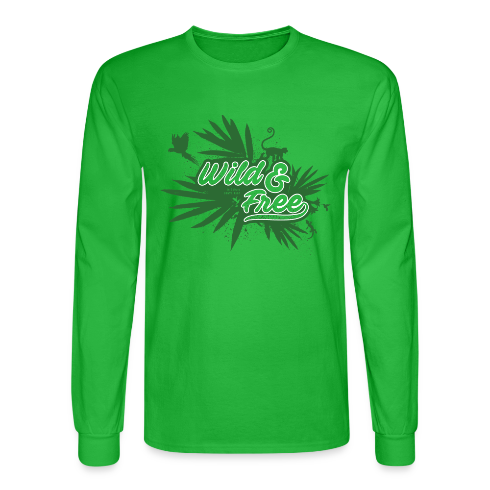 Wild & Free Men's Long Sleeve T-Shirt Lime - bright green