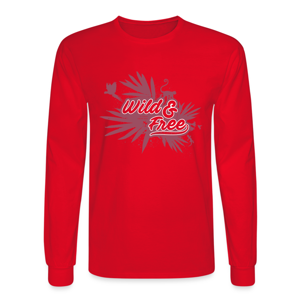 Wild & Free Men's Long Sleeve T-Shirt Red - red