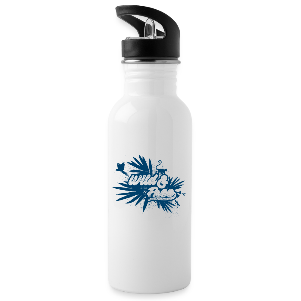 Wild & Free Water Bottle - white