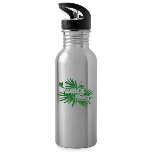 Wild & Free Water Bottle Green - silver