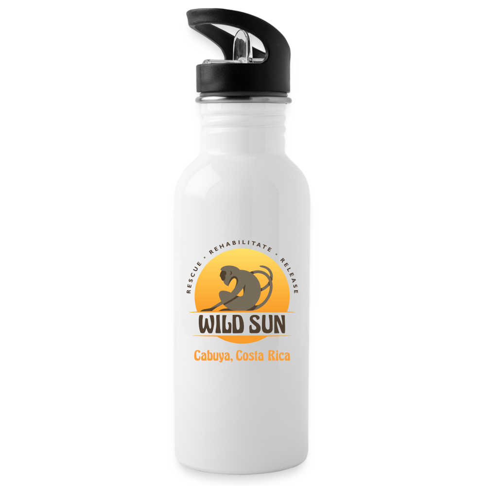 Wild Sun Water Bottle Color Logo - white