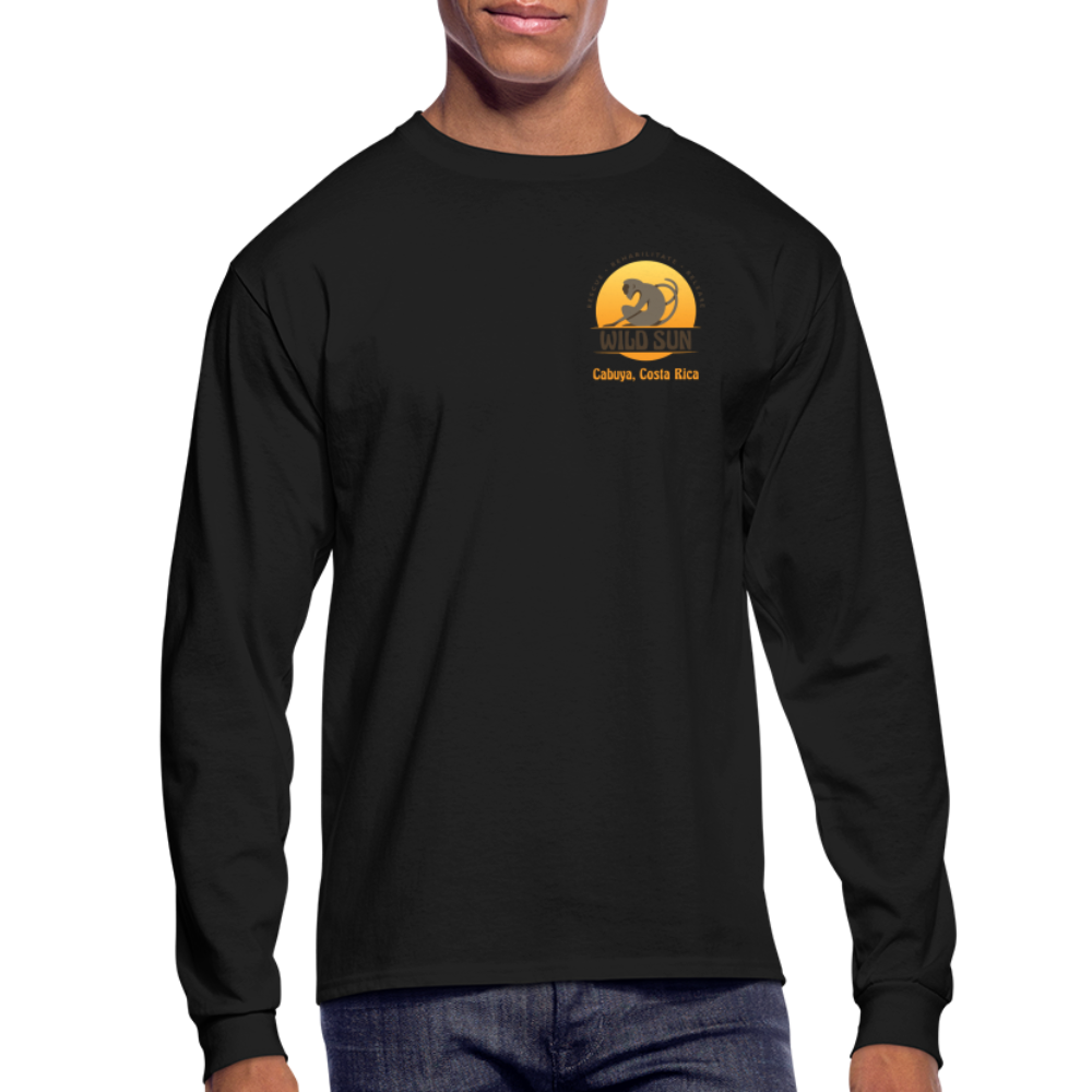 Go Wild Men's Long Sleeve T-Shirt Color Logo - black
