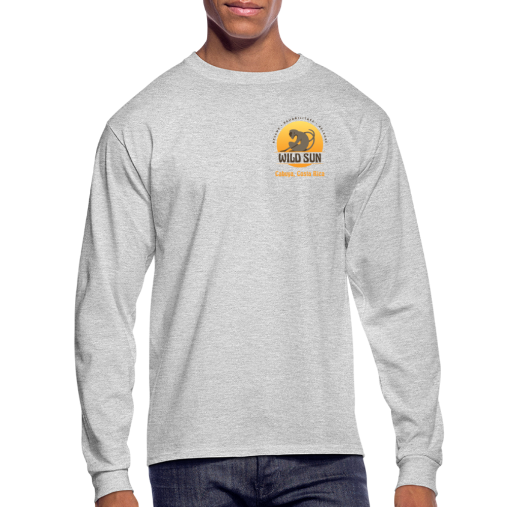 Go Wild Men's Long Sleeve T-Shirt Color Logo - heather gray