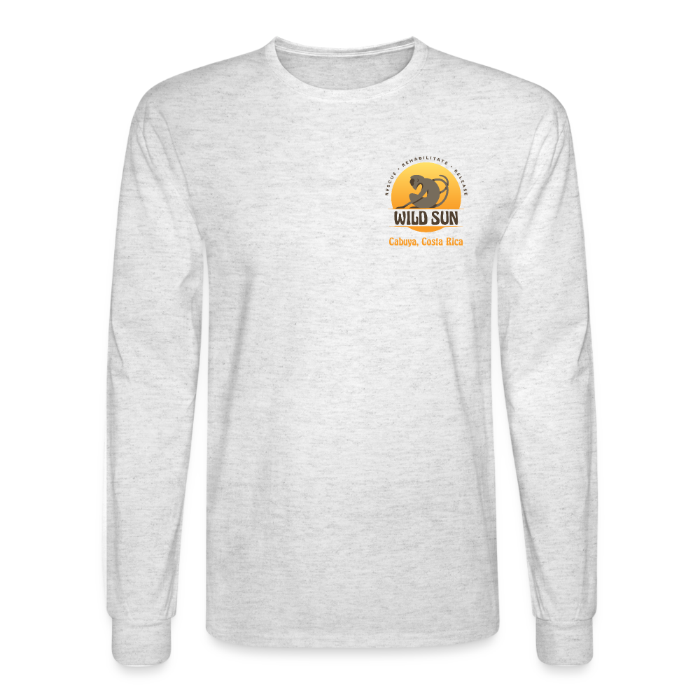 Go Wild Men's Long Sleeve T-Shirt Color Logo - light heather gray