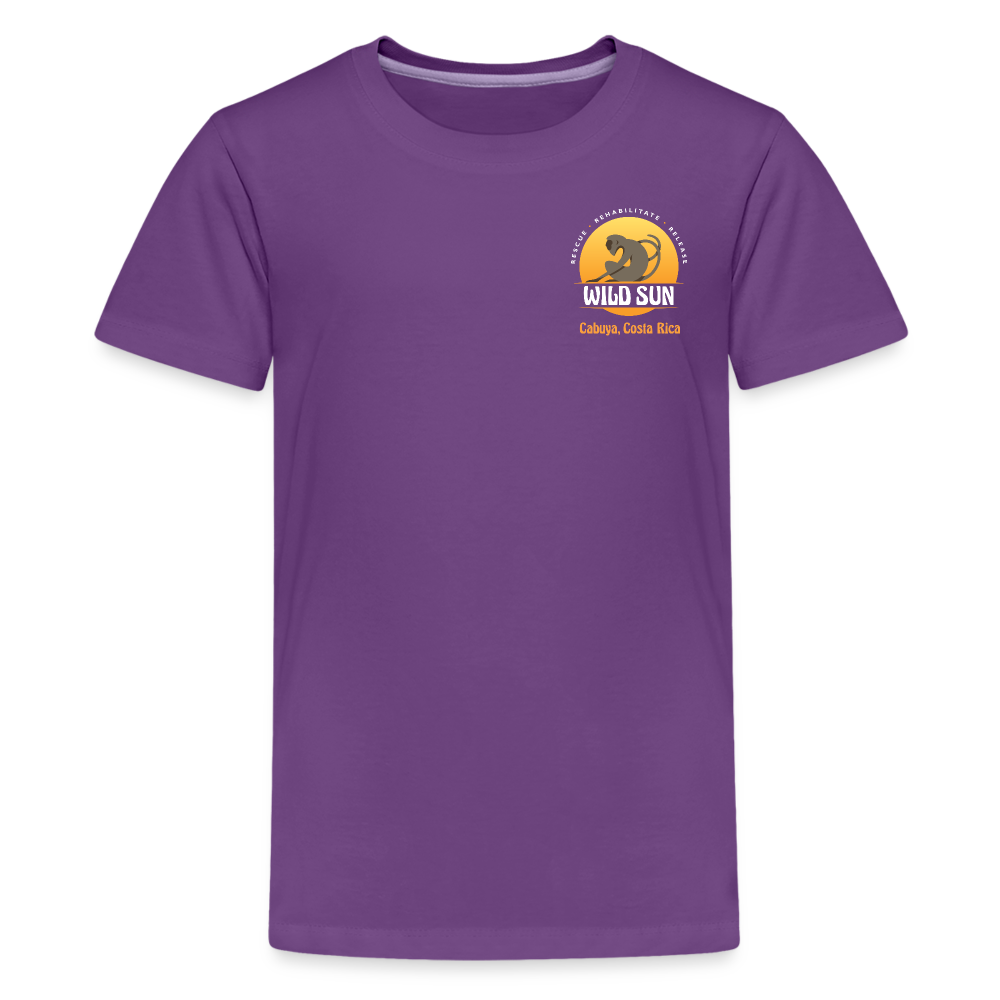 Go Wild Kids' Premium T-Shirt White Graphic - purple